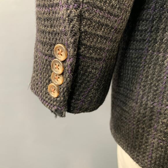 POLO by RALPH LAUREN Size 42R Brown Purple Glenplaid Virgin Wool Sport Coat - Picture 5 of 12